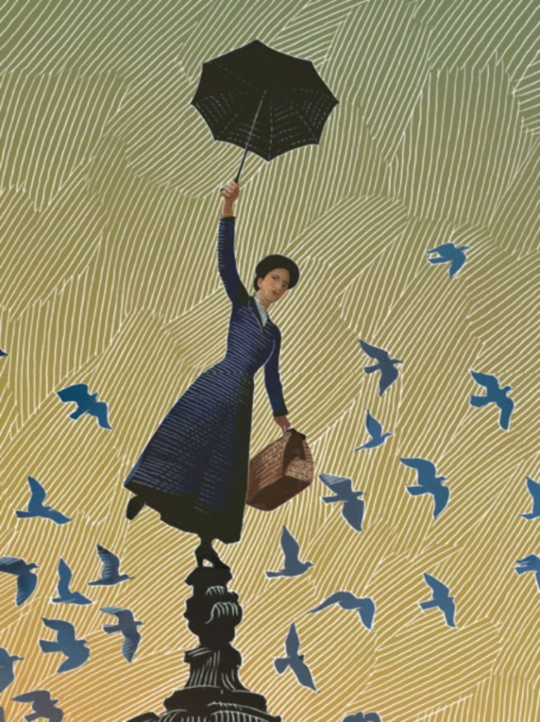 Mary Poppins Flying Into The Grand Theatre